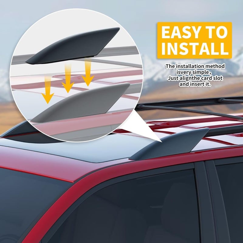 Goholy Car Roof Rack End Caps Compatible with Toyota 4Runner 4WD N210 2003 2004 2005 2006 2007 2008 2009 Roof Rail End Cap Roof Rack Cover Shell Protection - Image 3